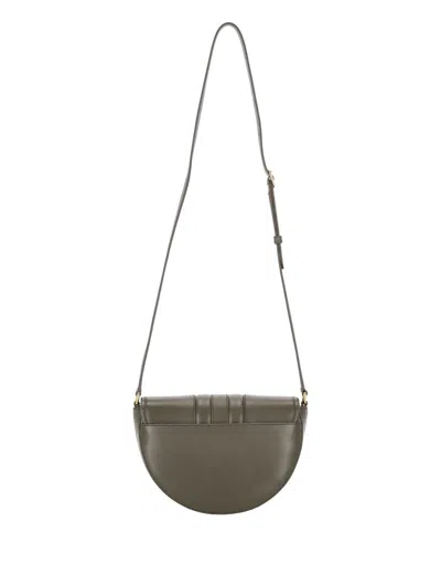 Bally Panelled Leather Shoulder Bag In Green