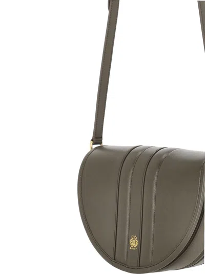 Bally Panelled Leather Shoulder Bag In Green