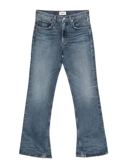 Agolde Denim Flared Jeans In Multi