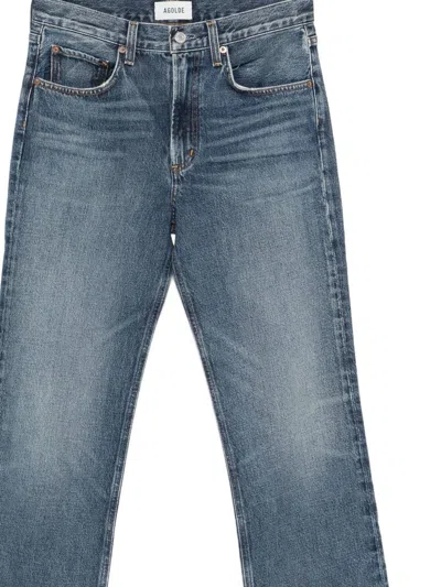 Agolde Denim Flared Jeans In Multi