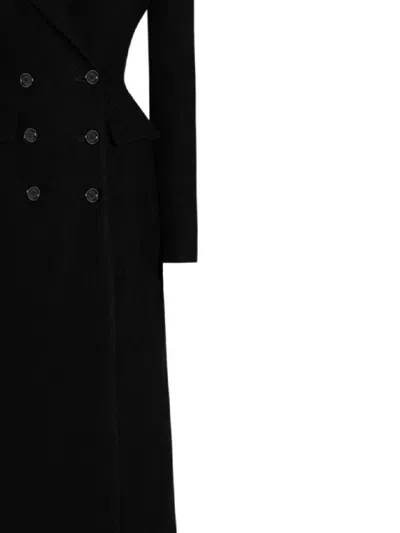 Dolce & Gabbana Double-breasted Coat In Black