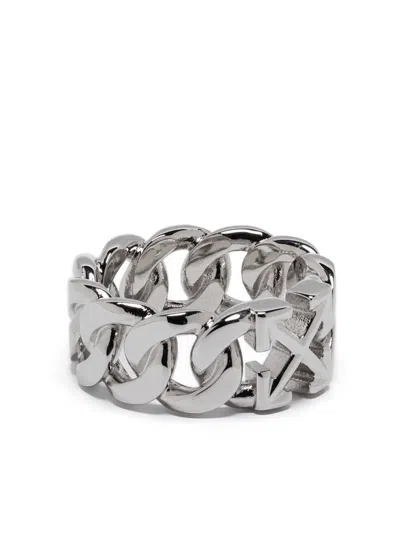 Off-white Arrow Ring In Metallic