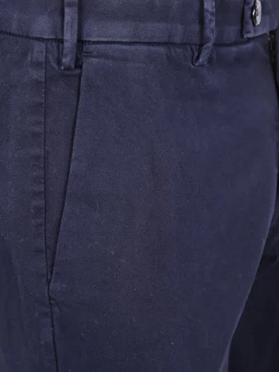 Michael Coal Button-fly Cotton Trousers In Blue