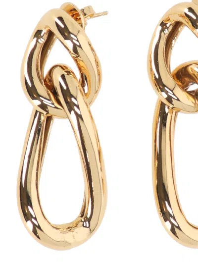 Rasna Knotted Drop Earrings In Gold