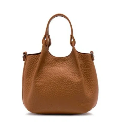 Gianni Chiarini Dua Grained-leather Tote Bag In Brown