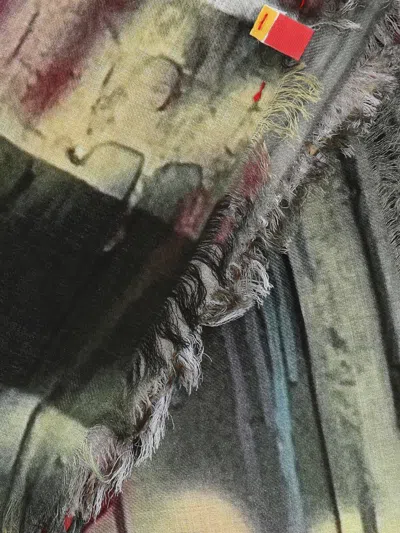 Talking Walls Ela Chromas Fringed Scarf In Multi