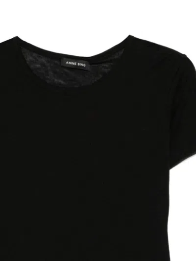 Anine Bing Sylvie Crew Neck T-shirt In Black