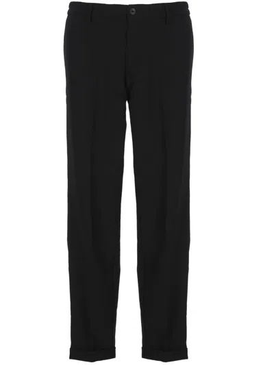Re-hash Cuffed Straight-leg Trousers In Black