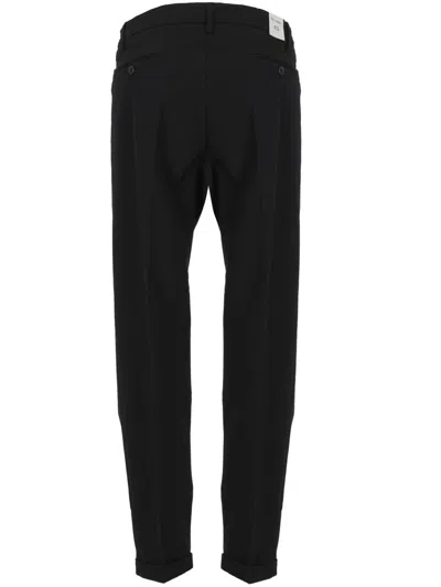 Re-hash Cuffed Straight-leg Trousers In Black