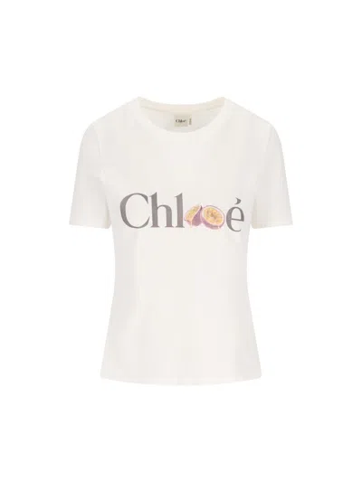 Chloé T-shirt And Polo Shirt In Gold