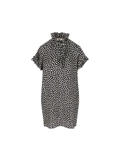 Chloé Short Silk Dress Dresses Black In Black