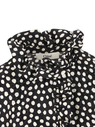 Chloé Short Silk Dress Dresses Black In Black