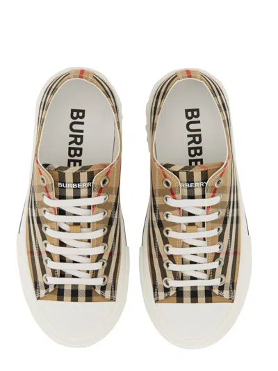 Burberry Check Motif Canvas Sneakers In Multi
