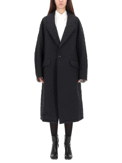 Maison Margiela Quilted Coat In Black