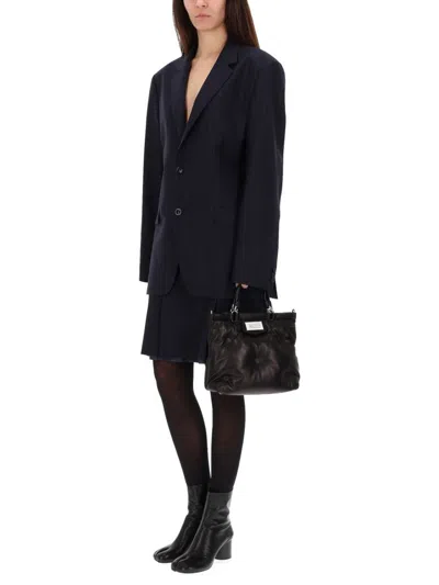 Maison Margiela Wool Midi Skirt In Blue