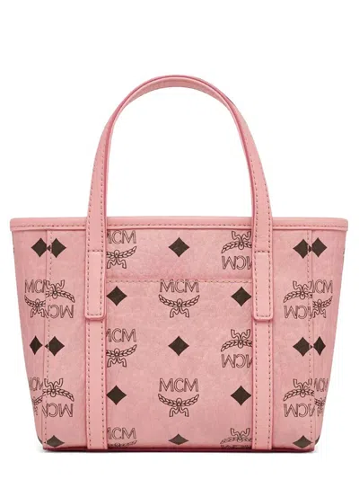 Mcm Mini Toni Visetos Coated Canvas Top Handle Shopper Bag In Pink