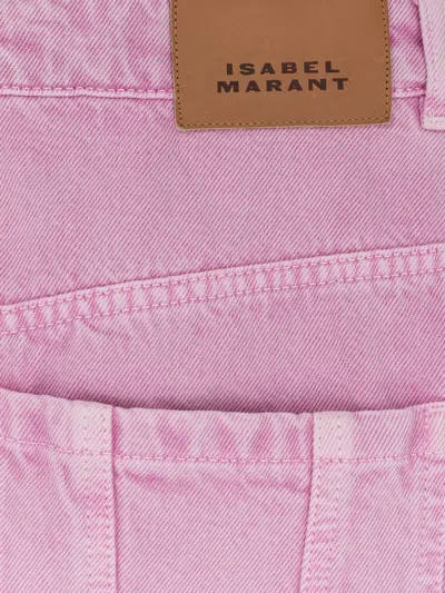 Isabel Marant Étoile Juana Paneled Denim Mini Skirt In Pink