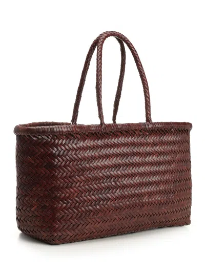 Dragon Diffusion Large Woven Leather Basket Handbags Brown In Brown