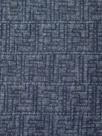 Fendi Strapless Denim Dress Structured Silhouette In Blue