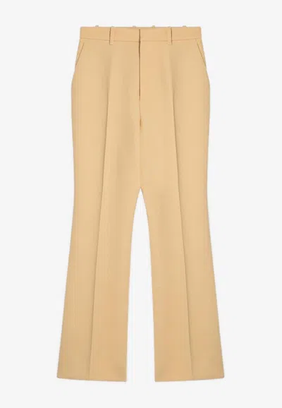 Gucci Wool Straight-leg Pants In Neutral