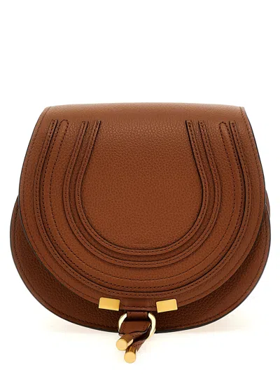 Chloé Saddle Marcie Small Crossbody Bag In Brown
