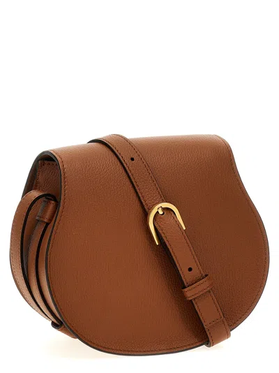 Chloé Saddle Marcie Small Crossbody Bag In Brown