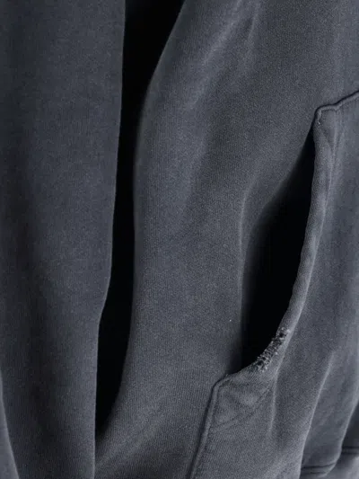 Anine Bing Oversized Grey Sweatshirt With Bold Branding And Relaxed Fit In Blue