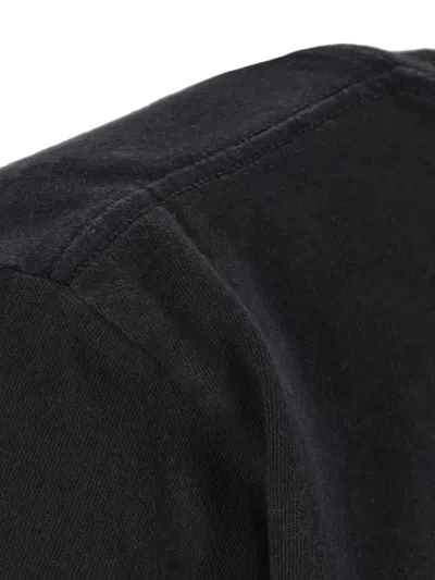 Chloé Women Black Crewneck T-shirt With Maxi Logo Print On The Front In Cotton Woman