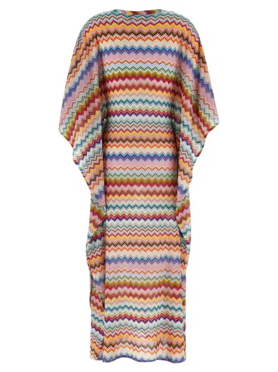 Missoni Zigzag Knit Dress Dresses Multicolor In Multi