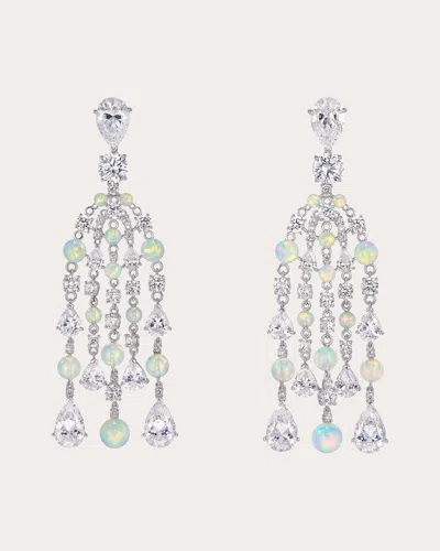 Anabela Chan Women's Diamond & Opal Raindrop Chandelier Earrings In Metallic