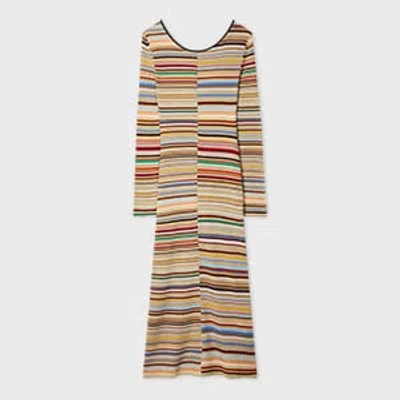 Paul Smith Women's Glitter 'signature Stripe' Knitted Dress Multicolour In Multi