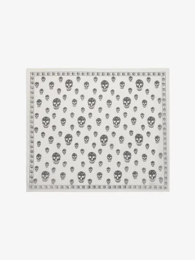 Alexander Mcqueen Classic Silk Skull Scarf In Multi