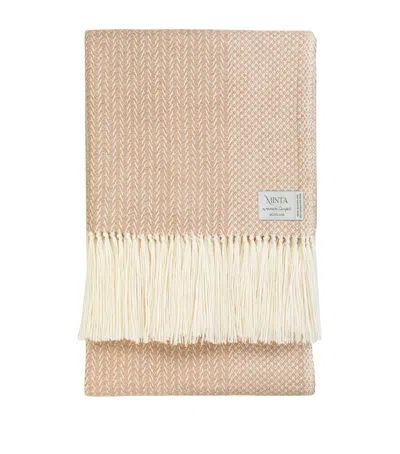 Araminta Campbell Alpaca-blend Woodland Inkcap Throw In Neutral