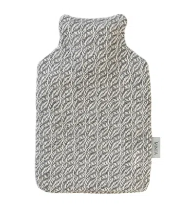 Araminta Campbell Small Alpaca-blend Hot Water Bottle In Gray