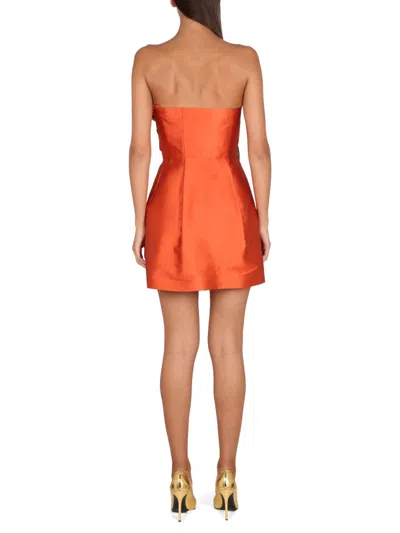 Alberta Ferretti Alberta Ferreti Shouldered Dress. In Orange