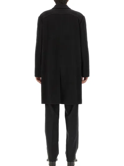 Alexander Mcqueen Men Single-breasted Coat In Black