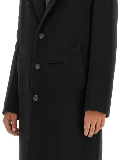 Alexander Mcqueen Men Single-breasted Coat In Black
