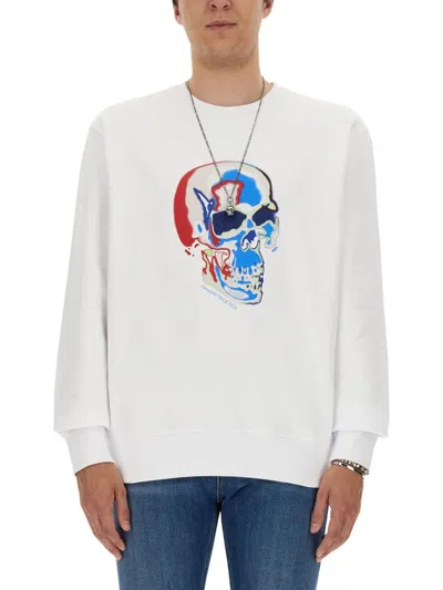 Alexander Mcqueen Alexander Mc Queen Skull Sweatshirt In White