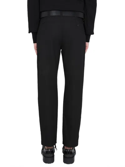 Alexander Mcqueen Pants With T-bar Belt In Black