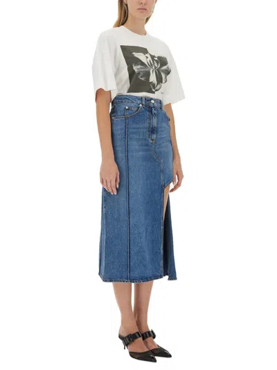 Alexander Mcqueen Women Photographic Orchid T-shirt In Neutral