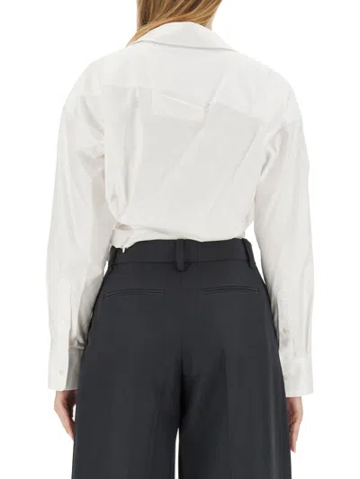 Alexander Wang Women Draped Shirt In Neutral