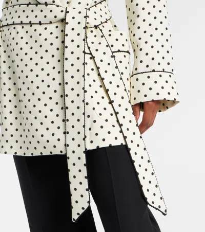 Valentino Plus De Pois Belted Jacket In Multi
