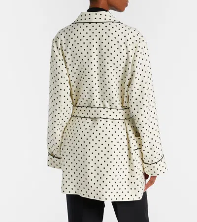 Valentino Plus De Pois Belted Jacket In Multi