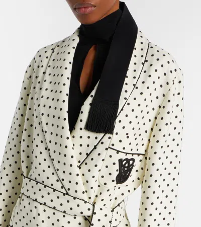 Valentino Plus De Pois Belted Jacket In Multi