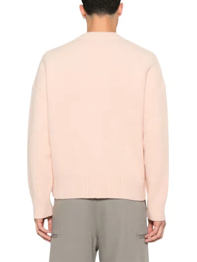 Ami Alexandre Mattiussi Ami Paris Women Ami De Coeur Cardigan With Logo In Pink