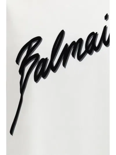 Balmain Letter Flock T-shirt In Multi