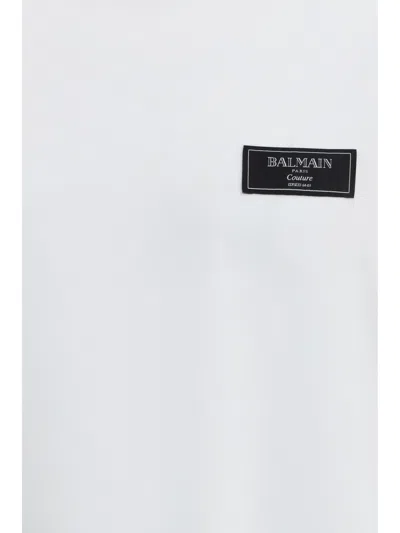 Balmain Logo-label T-shirt In White