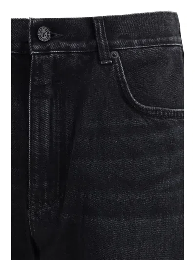 Balmain Men Loose-fit Denim Jeans In Black