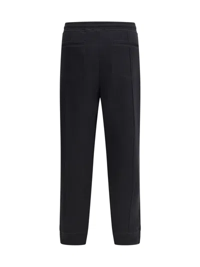 Brunello Cucinelli Cotton Blend Joggers Cuffed Hem Side Pockets In Black