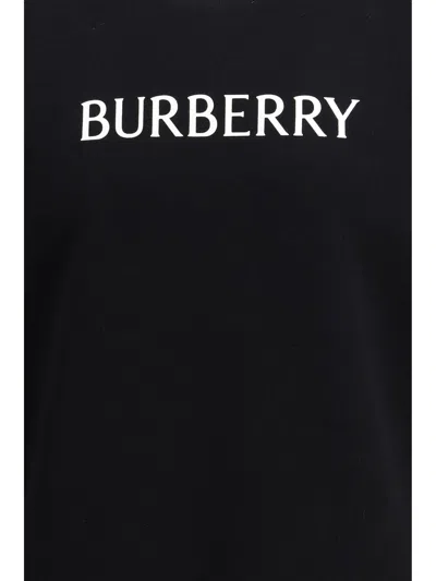 Burberry Black Slim Cotton Terry-effect Sweatshirt In Black